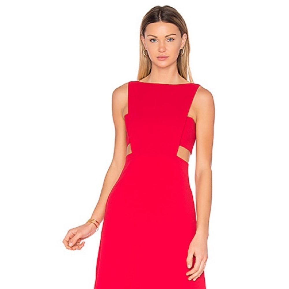 Jill Jill Stuart Cut Out Maxi Dress- Red, Size 6